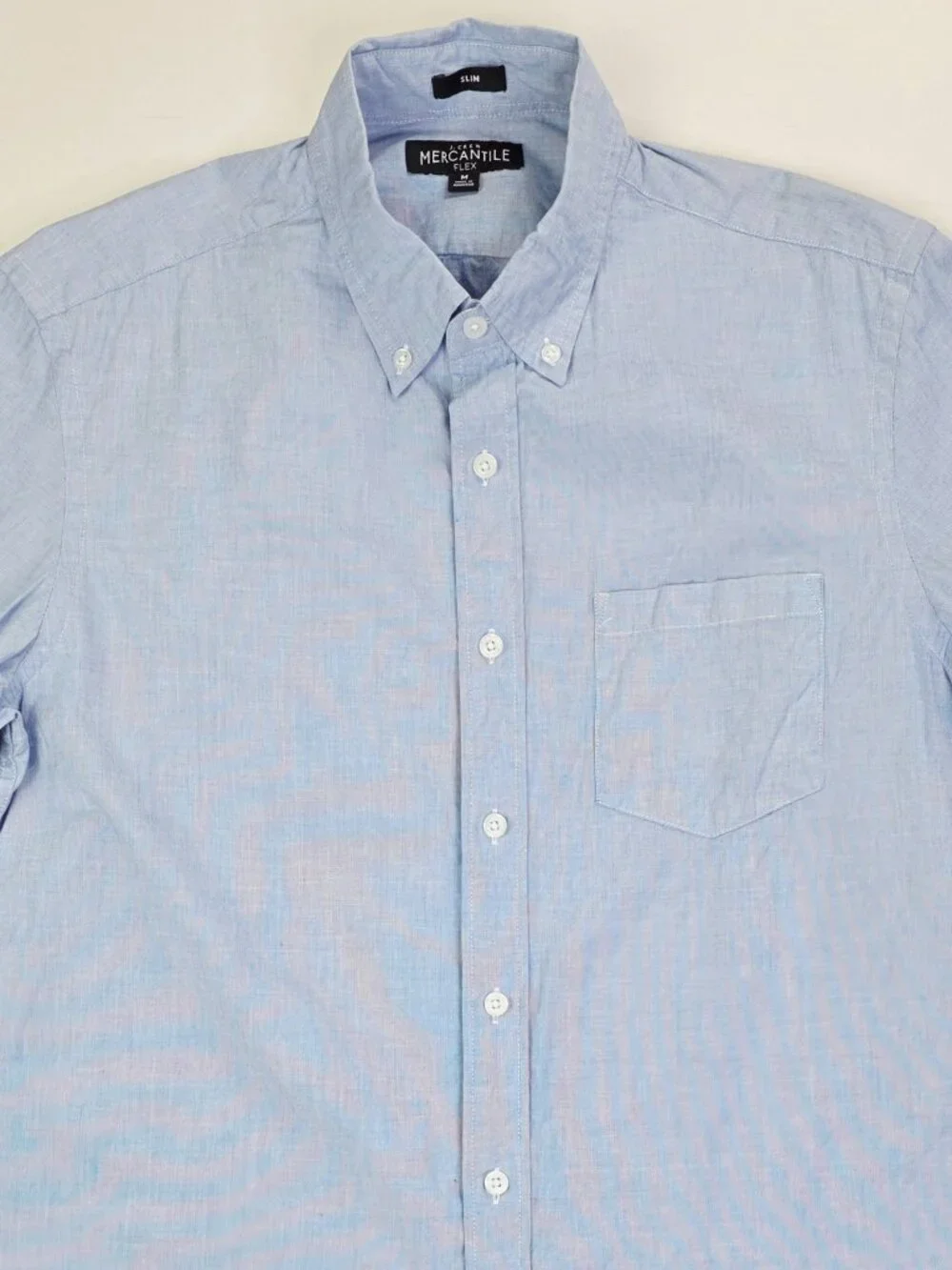 J. Crew Mercantile Flex Slim Mens Size Medium Blue Button Down Long Sleeve Shirt